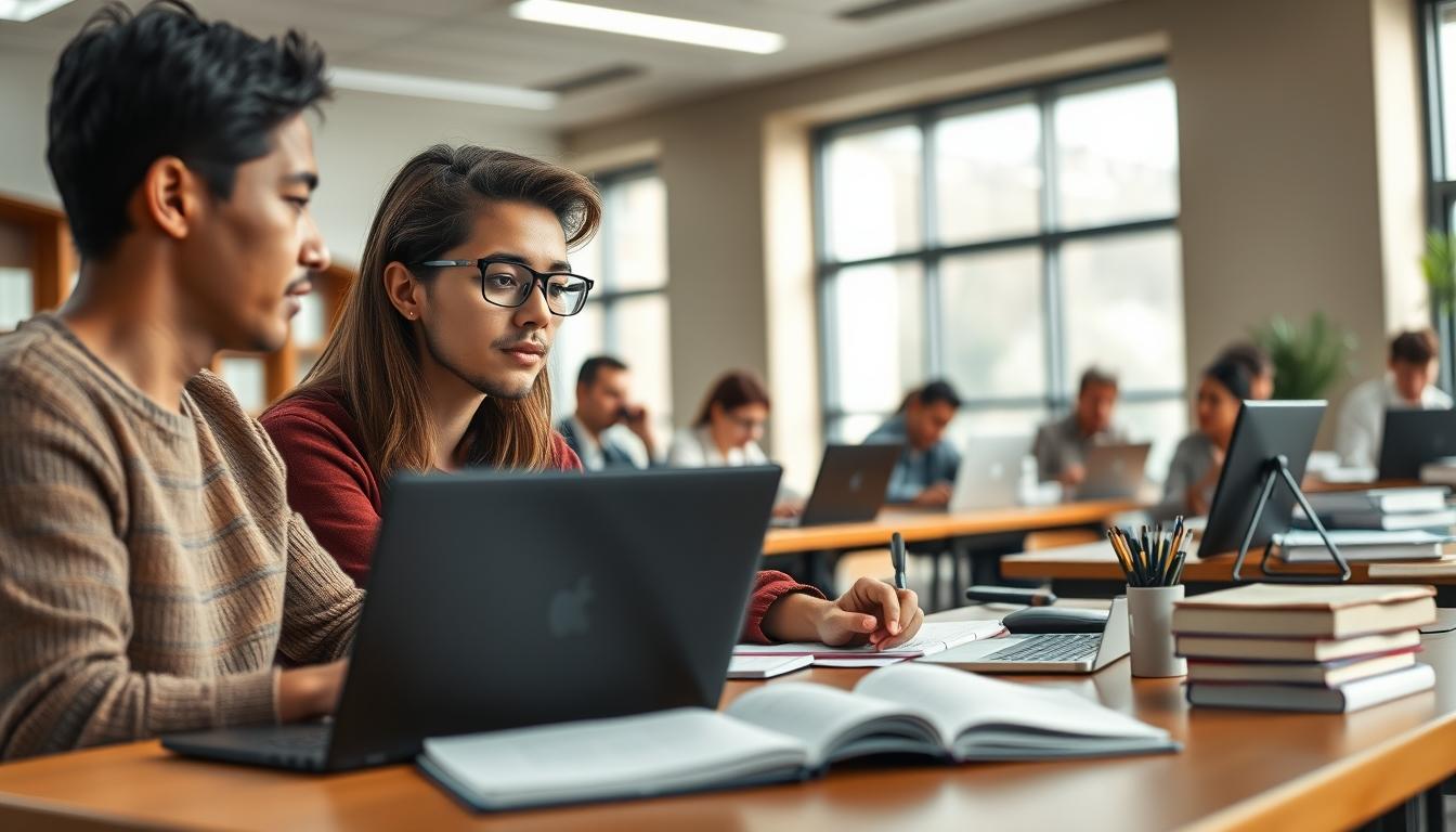 Modern university campus for students